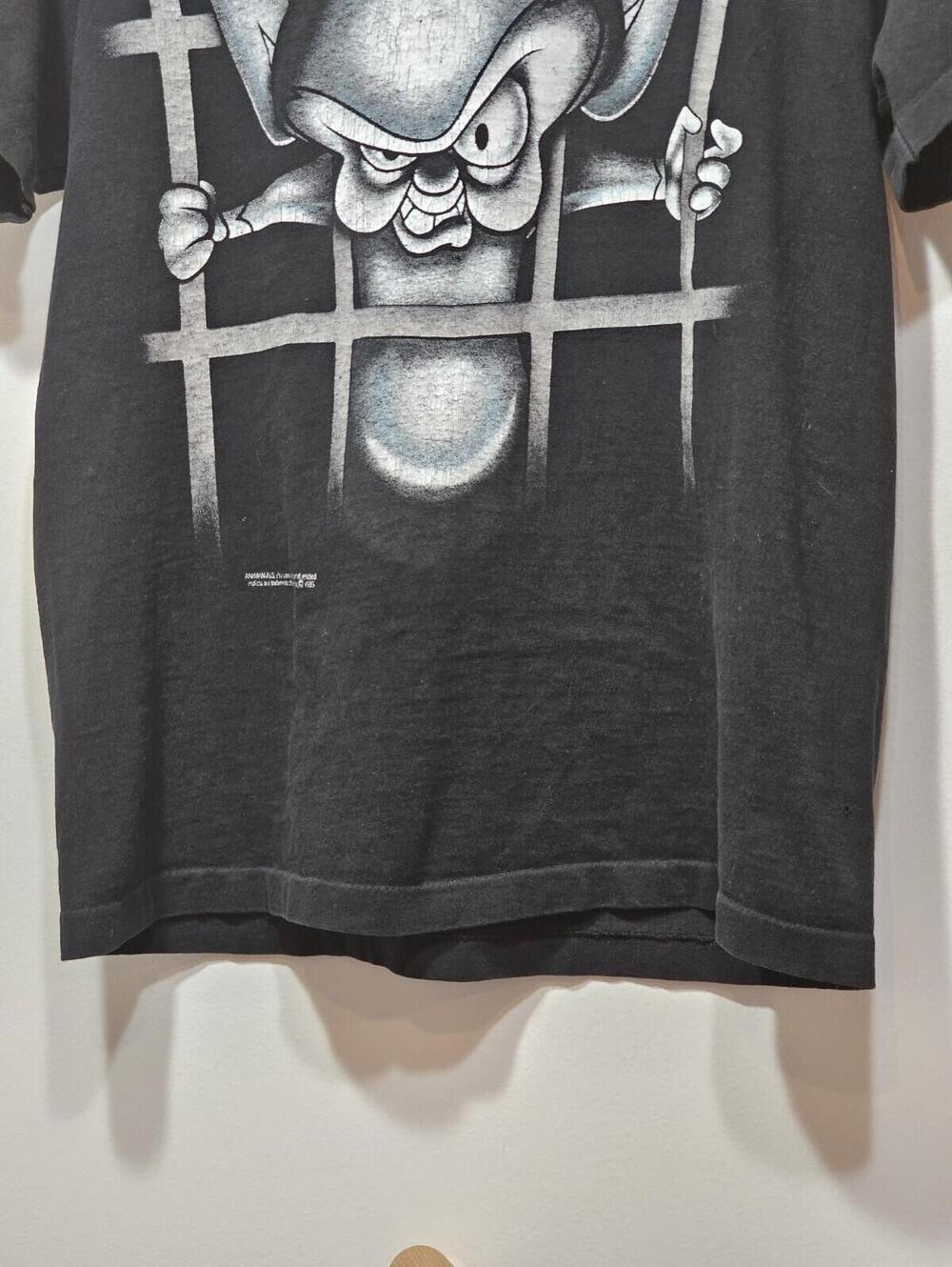 Vintage 1995 Pinky and the Brain Animaniacs T-Shirt Warner Bros Anvil Tag Medium - Picture 9 of 14